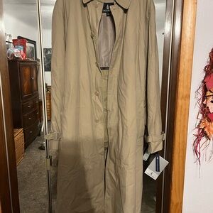 NWT London Fog Classic Beige Trench Coat Sz 44 Long